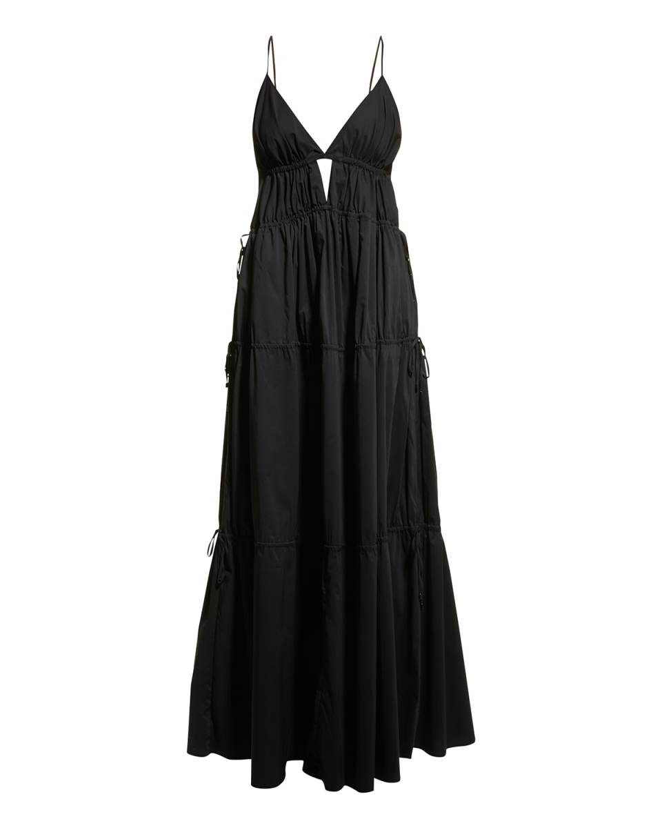 April Ring Cutout Maxi Shirtdress